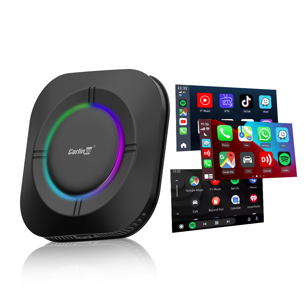 Carlinkit Multimedia Ai Box Tbox S2C LED 4+64G Qualcomm 6115 8-cores For Yotube Netflix