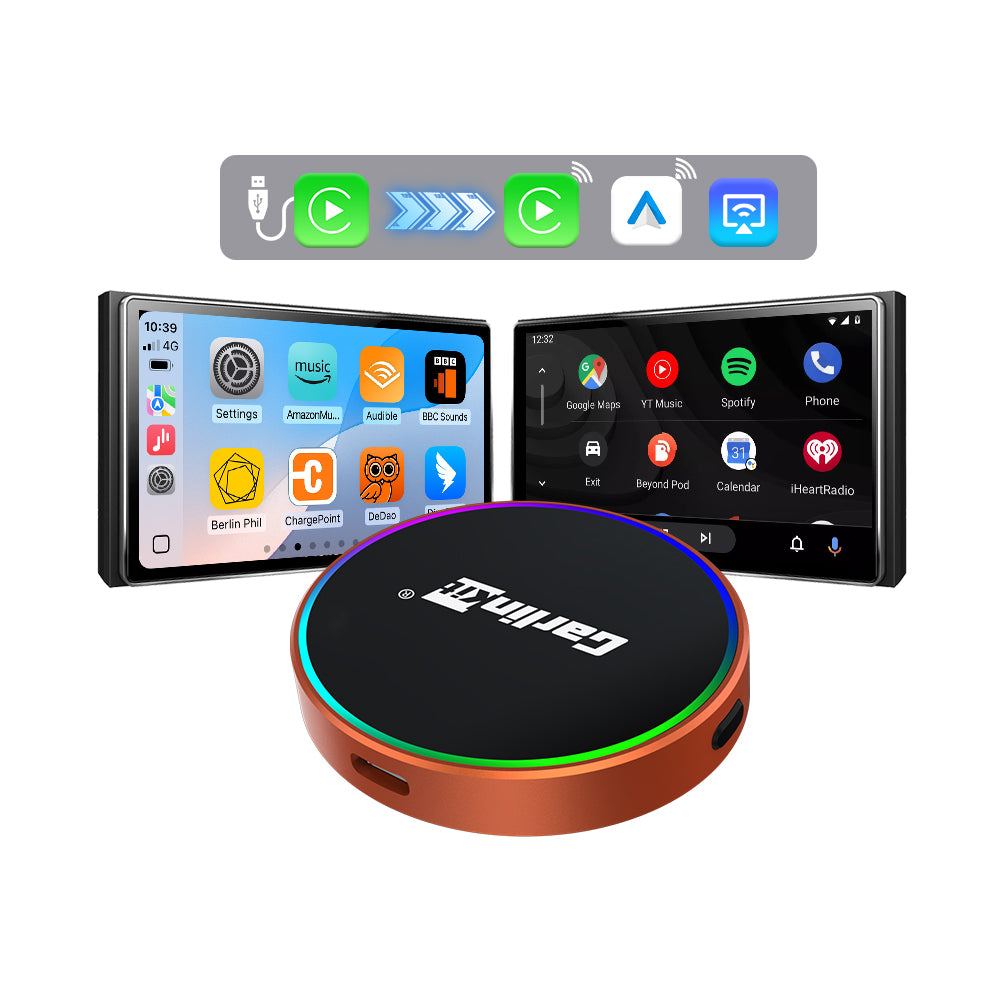 CarlinKit CP2A-M 3-in-1 Wireless CarPlay Android Auto Adapter WiFi 6 Mirroring
