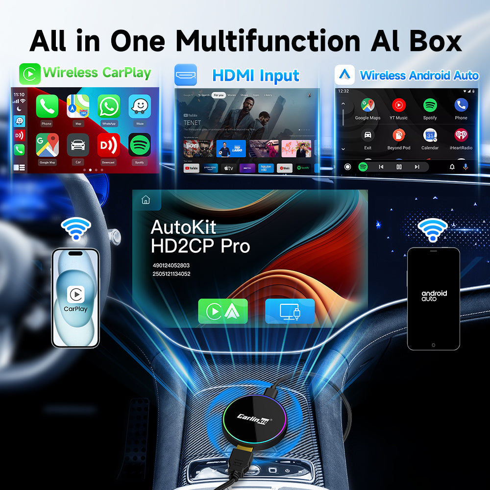 Carlinkit HD2CP Pro HDMI Wired CarPlay to Wireless Carplay & Android Auto Dongle