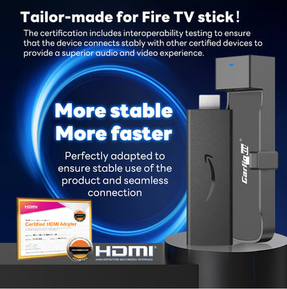 （Pre-sale）Carlinkit Fire Drive Use CarPlay to HDMI Cable to Enjoy Streaming, in-car Audio & Video Specially Designed for Amazon Fire TV Stick