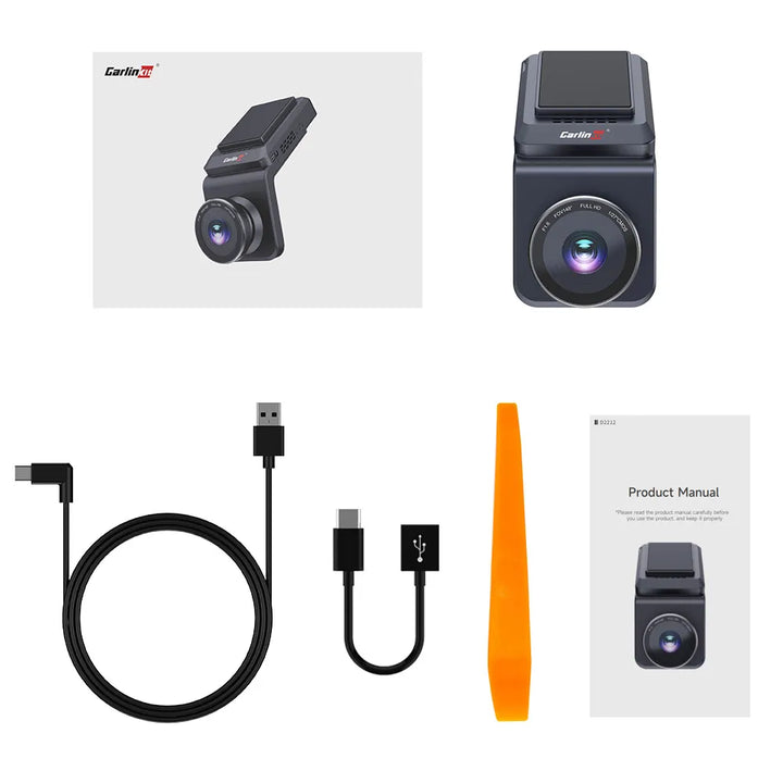 CarlinKit AI Box Dash Cam with Wireless CarPlay & Wireless Android Auto Adapter