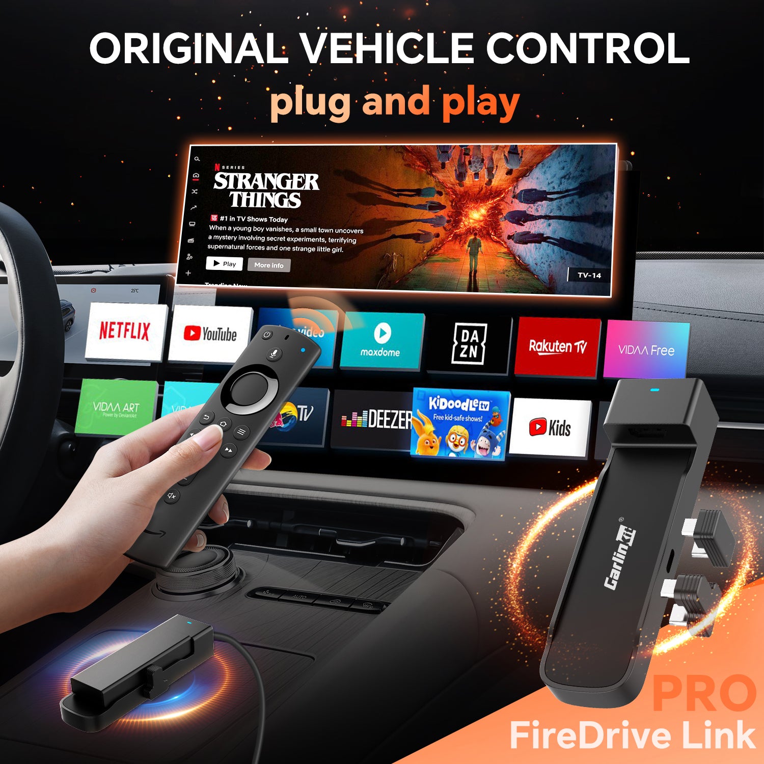 CarlinKit FireDrive Link Pro with Wireless Carplay & Android Auto For Fire TV Stick