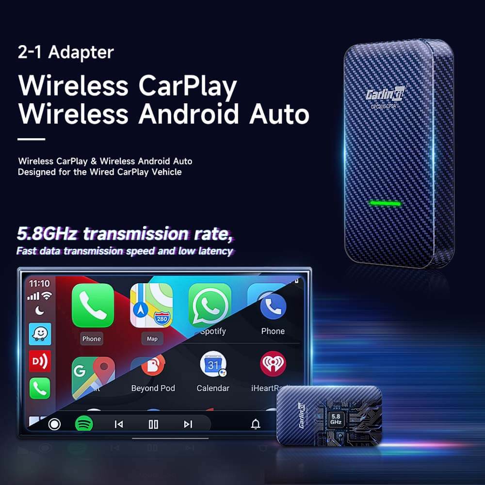 Carlinkit 4.0 - CP2A 2 In 1 Adapter Wireless Carplay and Android Auto for Wired Factory Carplay Car