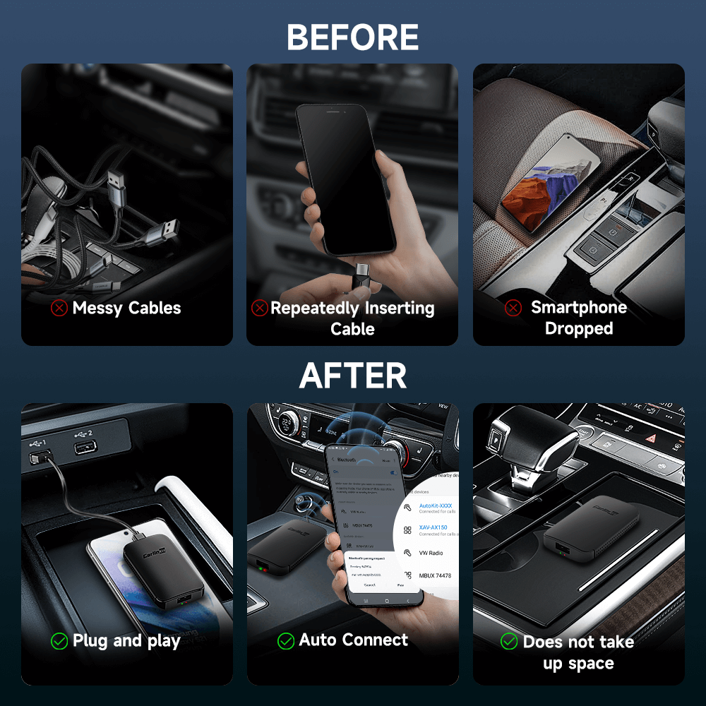 Carlinkit A2A Wireless Android Auto Adapter Only for Car With Factory ...