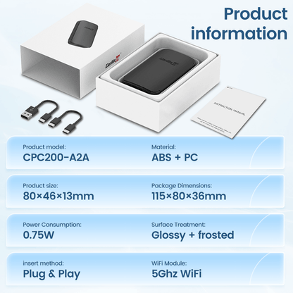 Carlinkit A2A Wireless Android Auto Adapter Only for Car With Factory Wired Android Auto