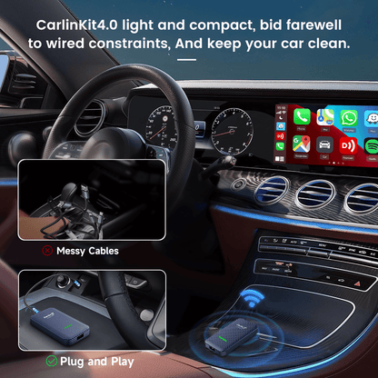 Carlinkit 4.0 - CP2A 2 في 1 محول Carplay اللاسلكي وAndroid Auto لسيارة Wired Factory Carplay