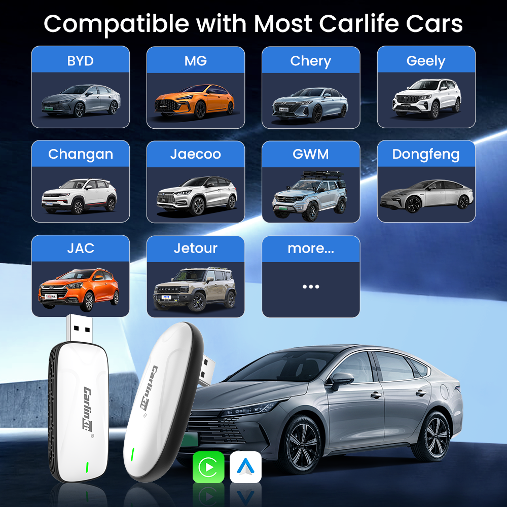 X2 Adapter X1CA X2CA Baidu Carlife to Wireless CarPlay or Android Auto Adapter ...