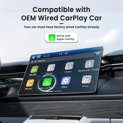 Carlinkit HD2CP Carplay HD محول تلفزيون السيارة متعدد الوسائط