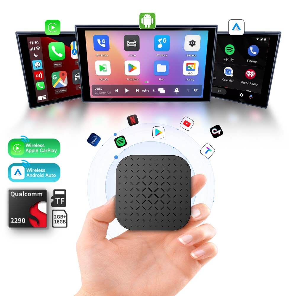 Tbox Basic - Streaming AI Box Build-in Android System with Wireless Carplay & Android Auto for You Watch TV in Car