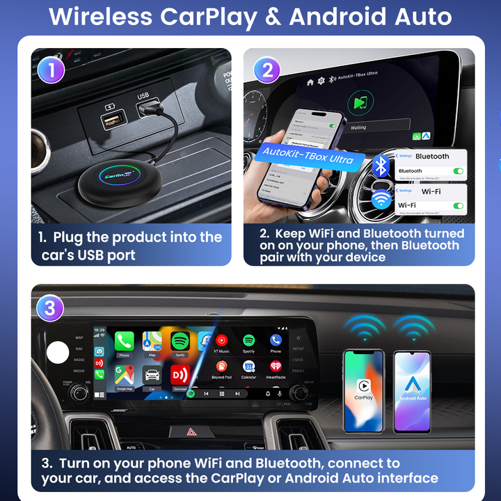 Carlinkit Tbox Ultra 2 Android 15 Wireless CarPlay & Android Auto Car ...