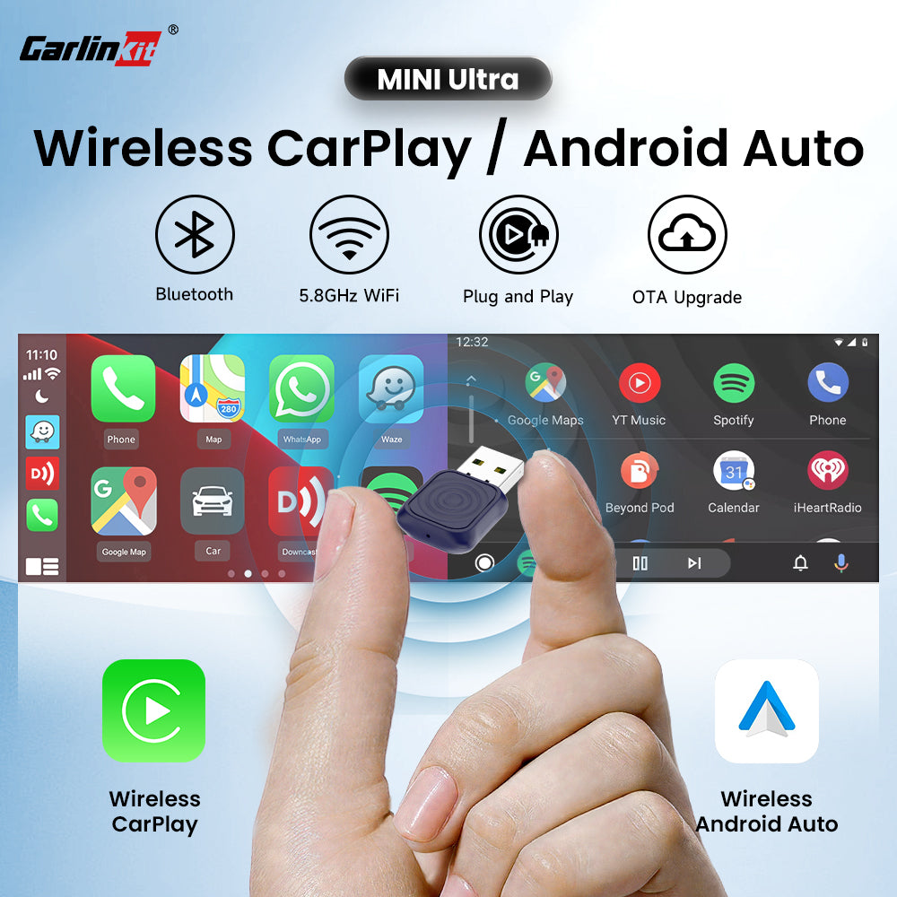 CarlinKit Mini Ultra Wireless Android Auto & CarPlay USB Dongle