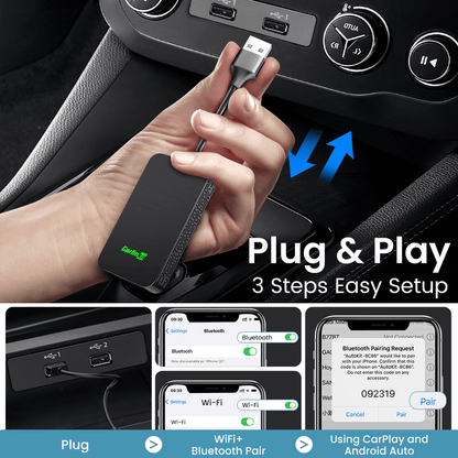 Adaptador sem fio 2Air Carlinkit 5.0 CarPlay Android Auto