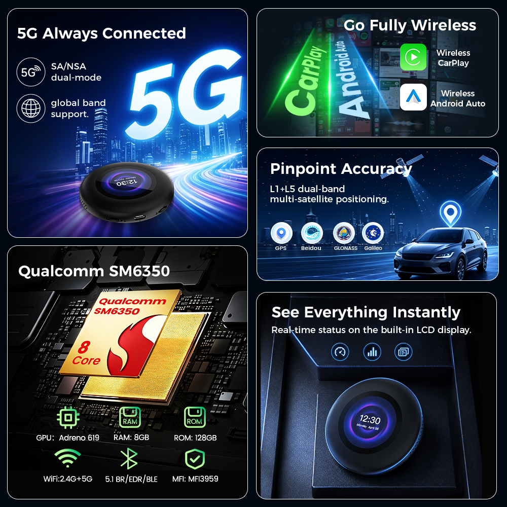 Carlinkit Tbox Ultra 3 Android 15 Car TV Box Wireless CarPlay & Android Auto