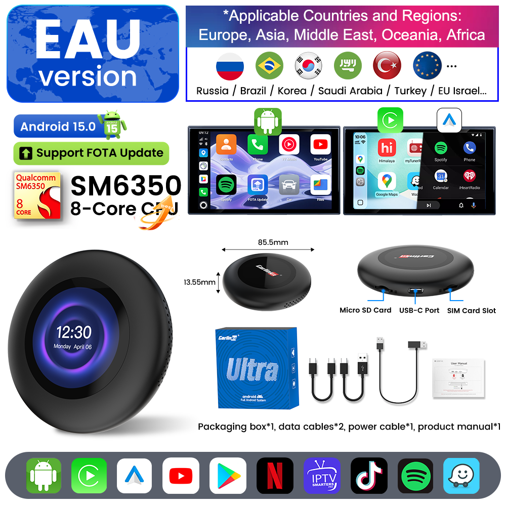 Carlinkit Tbox Ultra 3 Android 15 Car TV Box Wireless CarPlay Carlinkit Tbox Ultra 3 Android 15 Car TV Box Wireless CarPlay