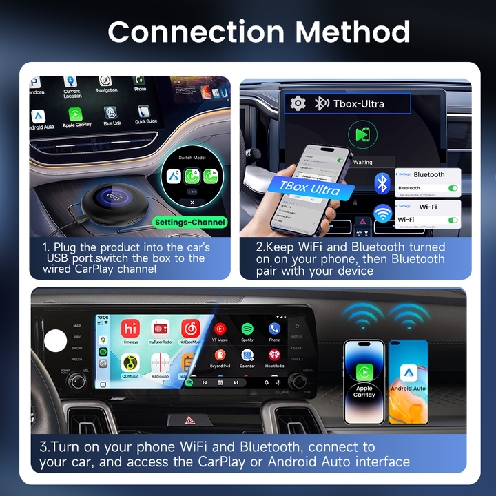 Carlinkit Tbox Ultra 3 Android 15 Car TV Box Wireless CarPlay