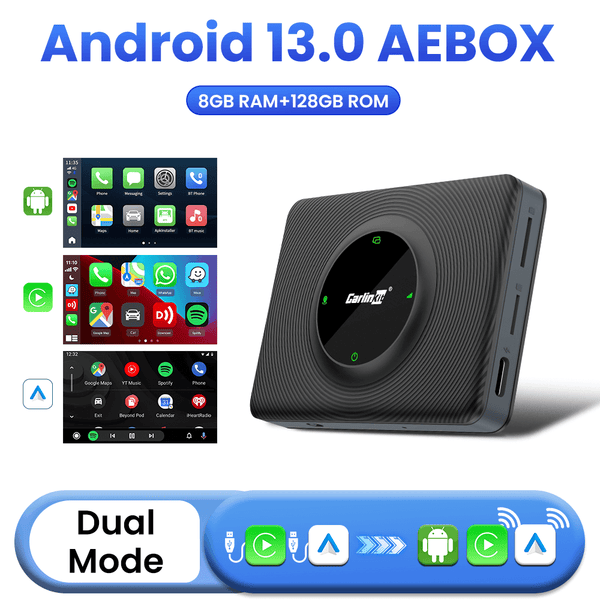 Carlinkit QCM6125 Sistema 3-en-1 Carplay Ai Box AEBOX 8g+128g