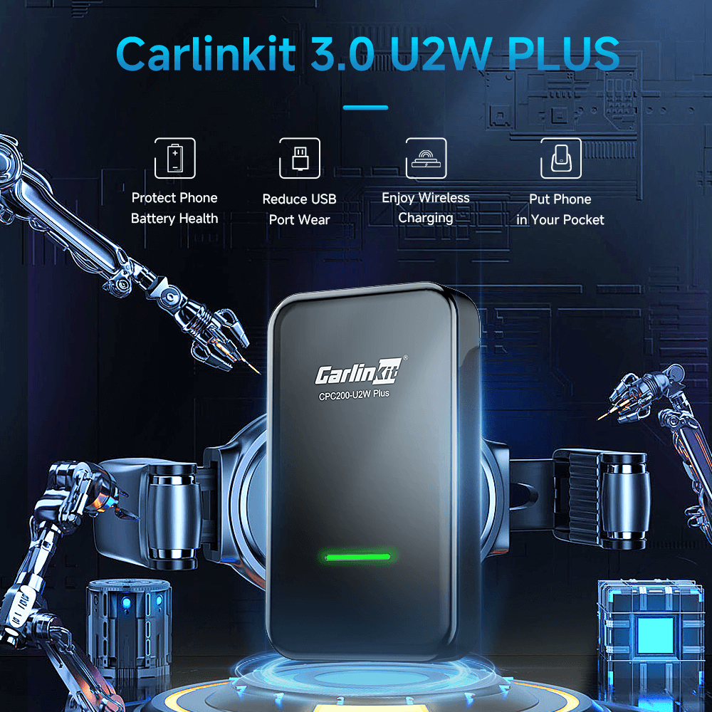CarlinKit 3.0 U2W Plus Wireless Carplay Adapter for OEM Factory Wired Carplay Car