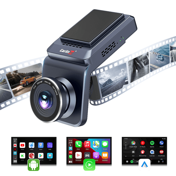 CarlinKit AI Box Dash Cam with Wireless CarPlay & Wireless Android Auto Adapter